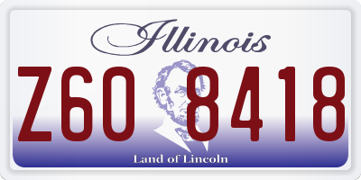 IL license plate Z608418