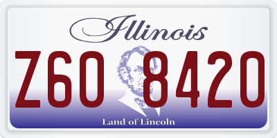 IL license plate Z608420