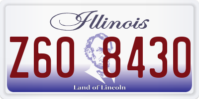 IL license plate Z608430