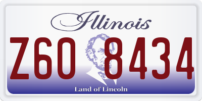 IL license plate Z608434