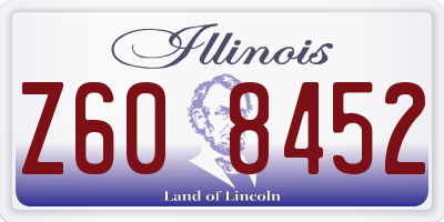 IL license plate Z608452