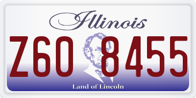 IL license plate Z608455