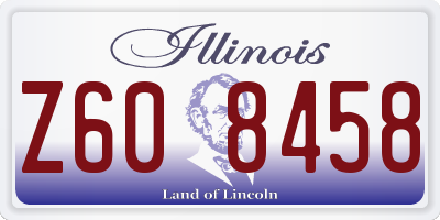 IL license plate Z608458