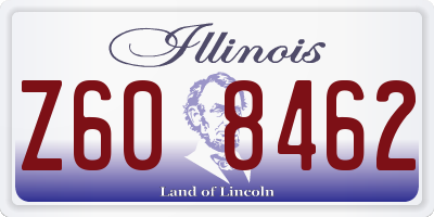 IL license plate Z608462
