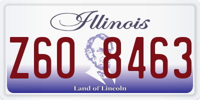IL license plate Z608463