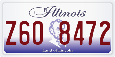 IL license plate Z608472