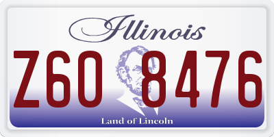 IL license plate Z608476