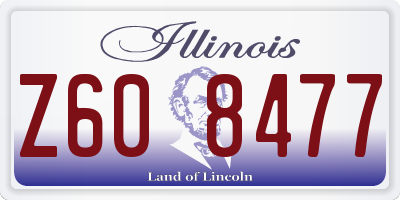 IL license plate Z608477