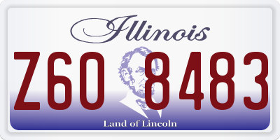 IL license plate Z608483