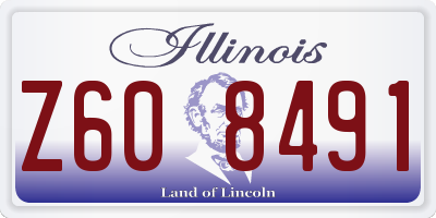 IL license plate Z608491