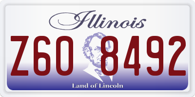 IL license plate Z608492