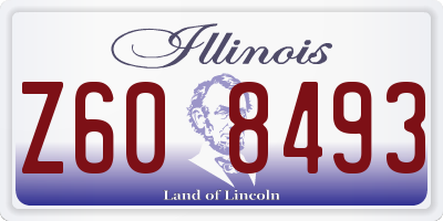 IL license plate Z608493