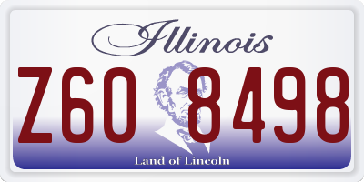 IL license plate Z608498