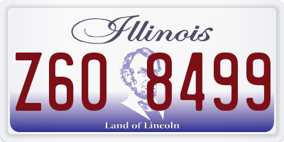 IL license plate Z608499