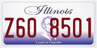 IL license plate Z608501