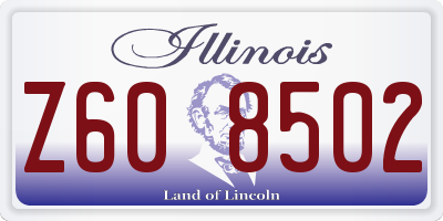 IL license plate Z608502
