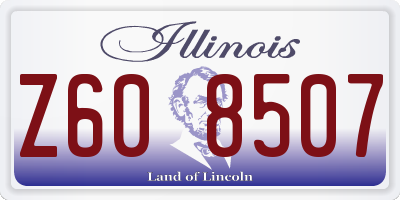 IL license plate Z608507