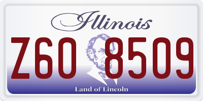 IL license plate Z608509