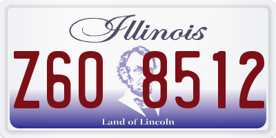 IL license plate Z608512