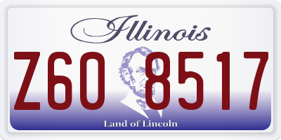 IL license plate Z608517