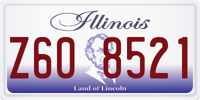 IL license plate Z608521