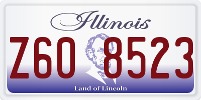 IL license plate Z608523