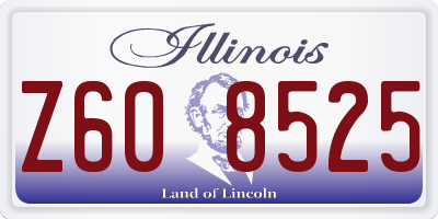 IL license plate Z608525