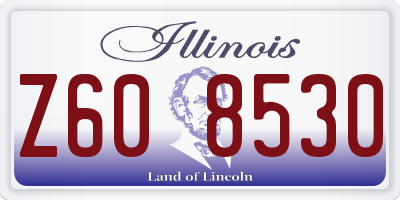 IL license plate Z608530