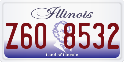 IL license plate Z608532