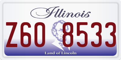 IL license plate Z608533