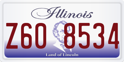 IL license plate Z608534