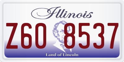 IL license plate Z608537