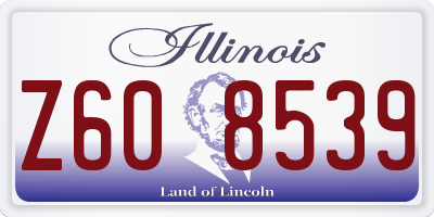 IL license plate Z608539