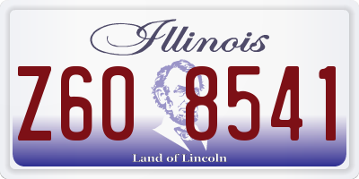 IL license plate Z608541