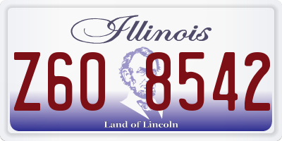 IL license plate Z608542