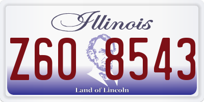 IL license plate Z608543