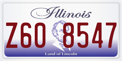 IL license plate Z608547