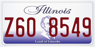 IL license plate Z608549