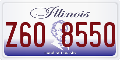 IL license plate Z608550