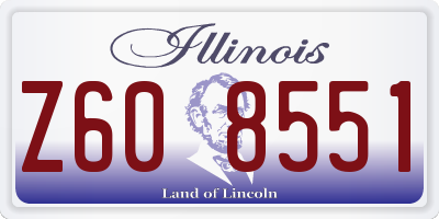 IL license plate Z608551