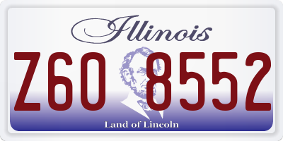 IL license plate Z608552