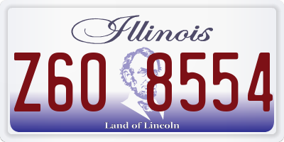 IL license plate Z608554