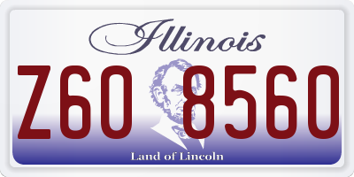 IL license plate Z608560