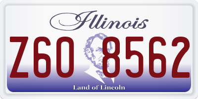 IL license plate Z608562