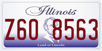 IL license plate Z608563