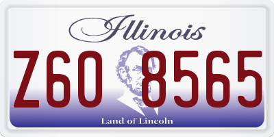 IL license plate Z608565