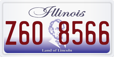 IL license plate Z608566