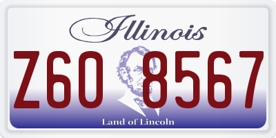 IL license plate Z608567