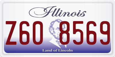 IL license plate Z608569
