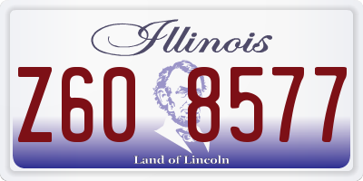 IL license plate Z608577